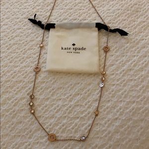 Kate Spade necklace with rose gold finish